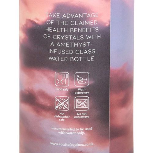 Amethyst Set Your Intention Glass Water Bottle | Inspired Creative Gifts | UK Supplier