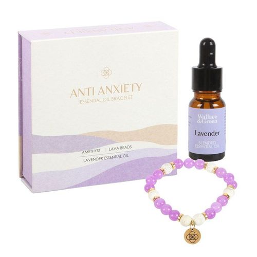 Anti - Anxiety Amethyst Crystal Essential Oil Bracelet | Inspired Creative Gifts | UK Supplier
