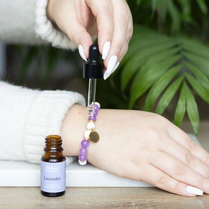 Anti - Anxiety Amethyst Crystal Essential Oil Bracelet | Inspired Creative Gifts | UK Supplier