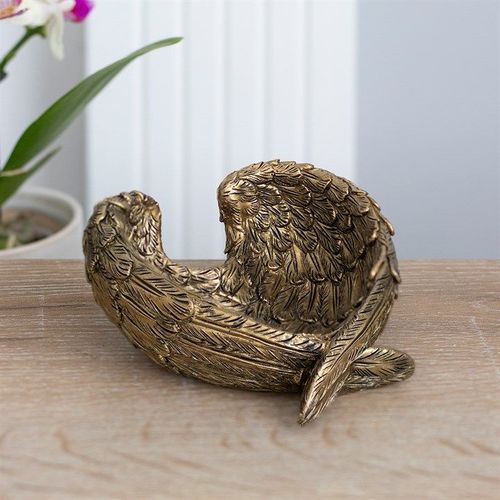 Antique Gold Angel Wing Dish | Inspired Creative Gifts | UK Supplier