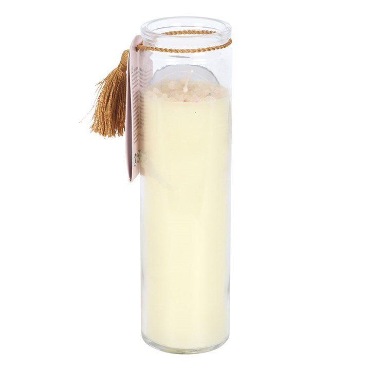 Aphrodite Goddess Tube Candle with Rose Quartz Crystals | Inspired Creative Gifts | UK Supplier