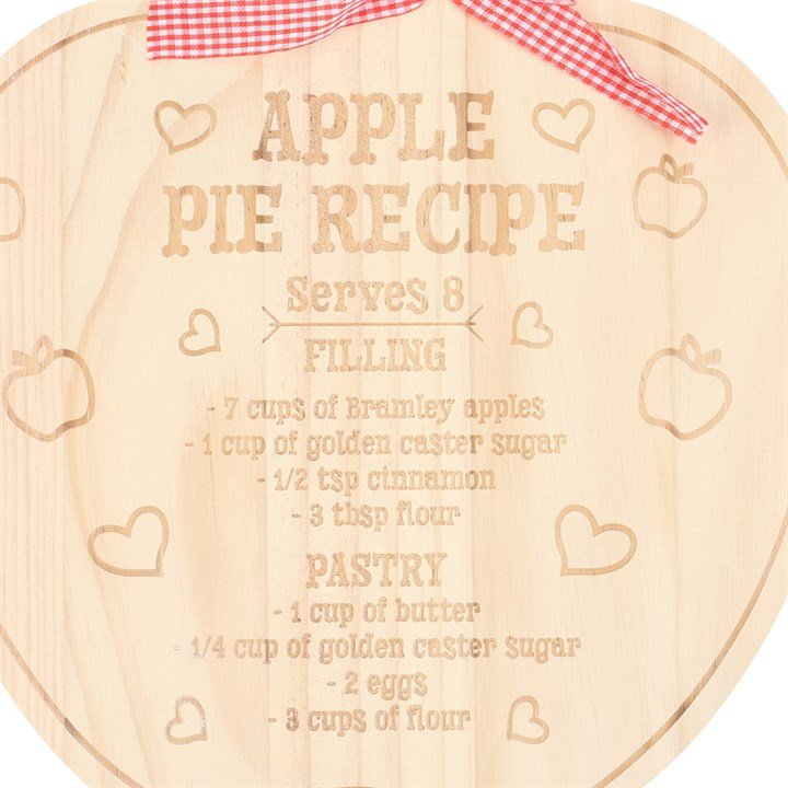 Apple Pie Recipe Serving Board | Inspired Creative Gifts | UK Supplier