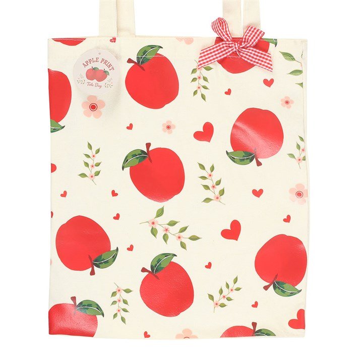 Apple Print Polycotton Tote Bag | Inspired Creative Gifts | UK Supplier