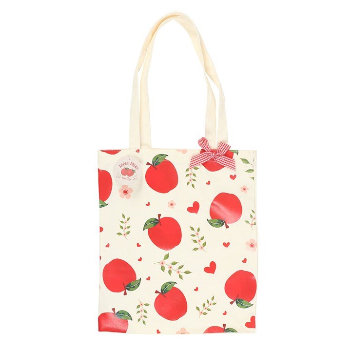Apple Print Polycotton Tote Bag | Inspired Creative Gifts | UK Supplier