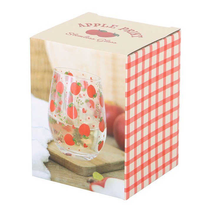 Apple Print Stemless Glass | Inspired Creative Gifts | UK Supplier
