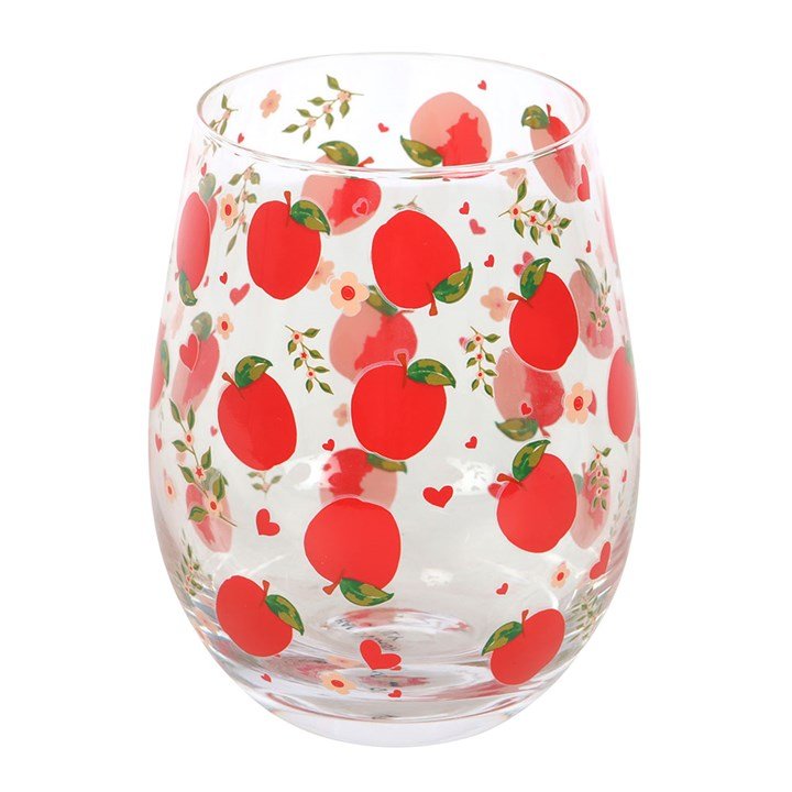Apple Print Stemless Glass | Inspired Creative Gifts | UK Supplier