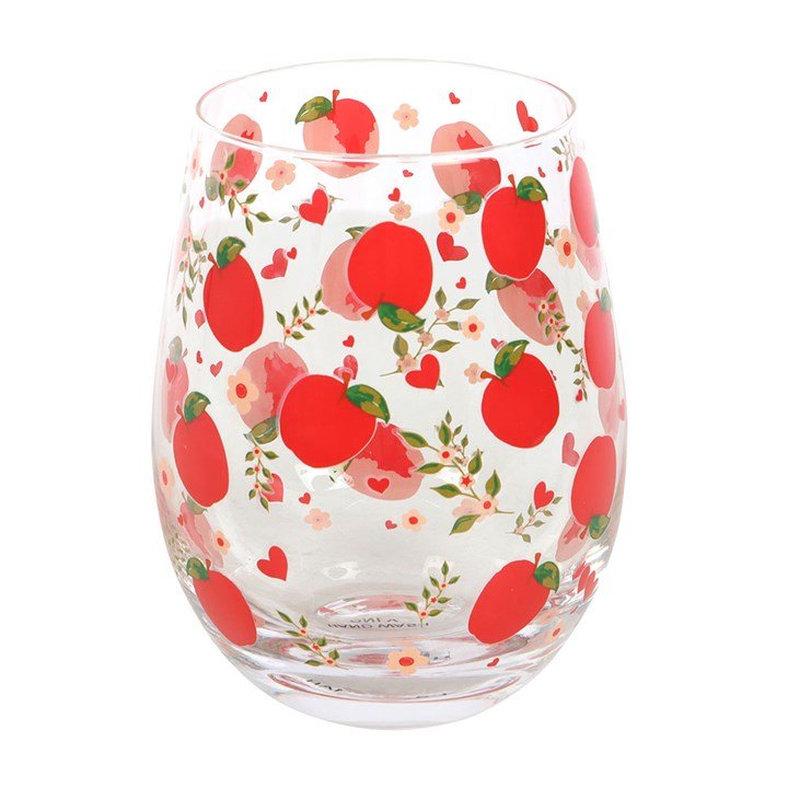 Apple Print Stemless Glass | Inspired Creative Gifts | UK Supplier