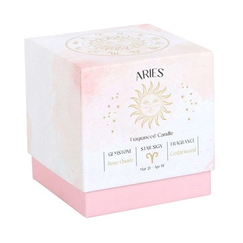 Aries Cedarwood Gemstone Zodiac Candle | Inspired Creative Gifts | UK Supplier