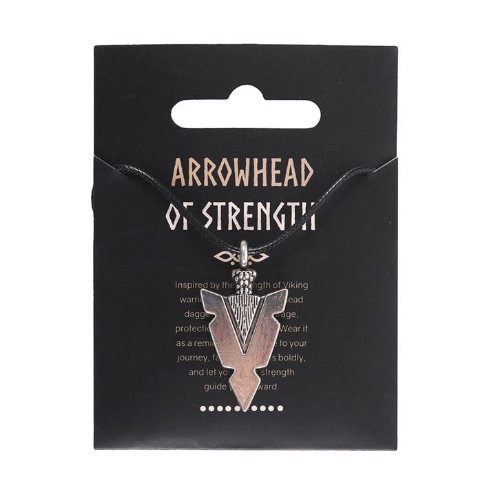 Arrowhead of Strength Viking Cord Necklace | Inspired Creative Gifts | UK Supplier