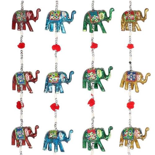 Assorted Hanging Elephant Decoration with Bell | Inspired Creative Gifts | UK Supplier