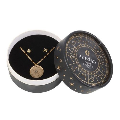 Astrology Wheel Earring and Necklace Set | Inspired Creative Gifts | UK Supplier