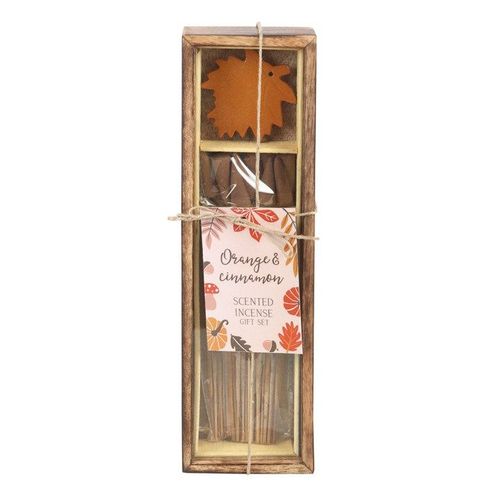 Autumn Leaf Orange & Cinnamon Incense Gift Set | Inspired Creative Gifts | UK Supplier