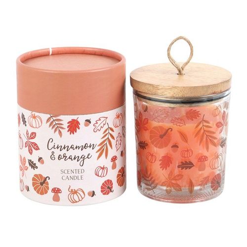 Autumn Leaves Cinnamon & Orange Candle | Inspired Creative Gifts | UK Supplier