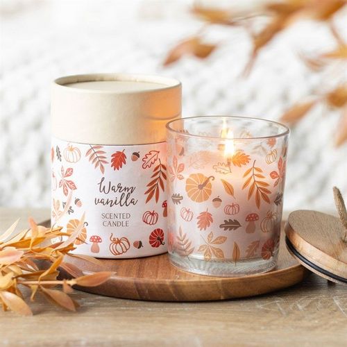 Autumn Leaves Warm Vanilla Candle | Inspired Creative Gifts | UK Supplier
