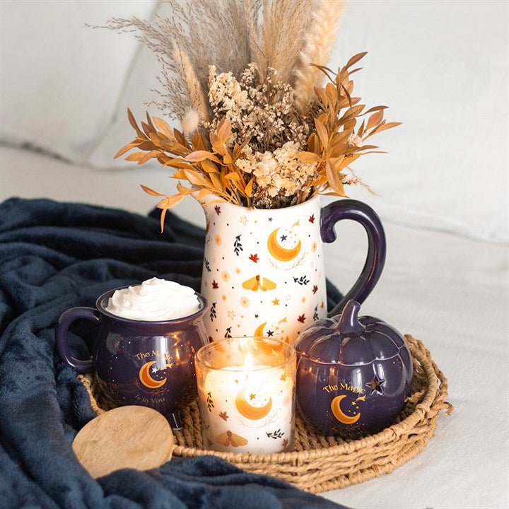 Autumn Magic Harvest Moon Print Ceramic Flower Jug | Inspired Creative Gifts | UK Supplier