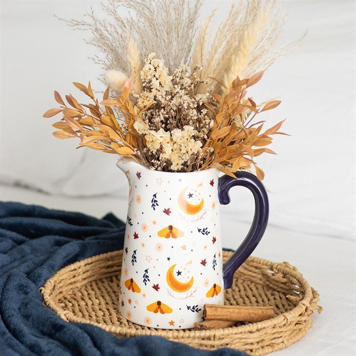 Autumn Magic Harvest Moon Print Ceramic Flower Jug | Inspired Creative Gifts | UK Supplier