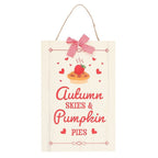Autumn Skies & Pumpkin Pies Hanging Sign | Inspired Creative Gifts | UK Supplier