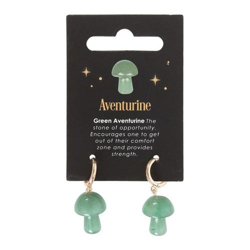 Aventurine Crystal Mushroom Earrings | Inspired Creative Gifts | UK Supplier