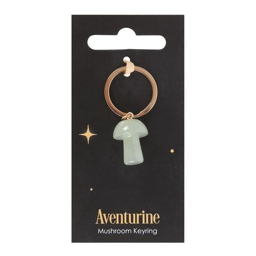 Aventurine Crystal Mushroom Keyring | Inspired Creative Gifts | UK Supplier