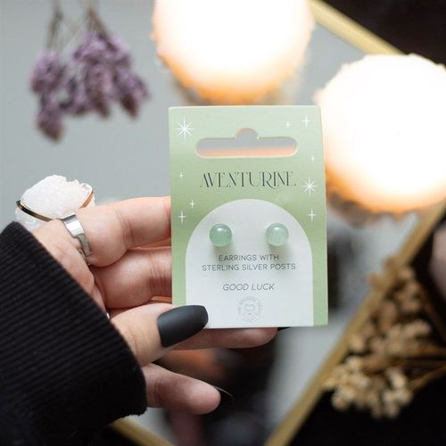 Aventurine Semi Precious Crystal Earrings | Inspired Creative Gifts | UK Supplier