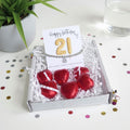 21st Birthday Cubic Zirconia Silver Bracelet & Gold Balloon Hamper