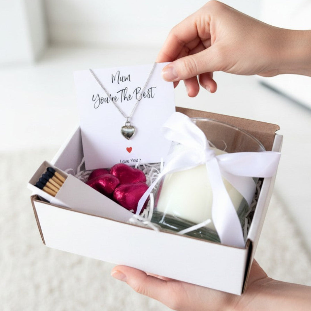 Personalised Mum You're The Best Necklace & Candle Gift Hamper | Woman's Necklace | Inspired Creative Gifts