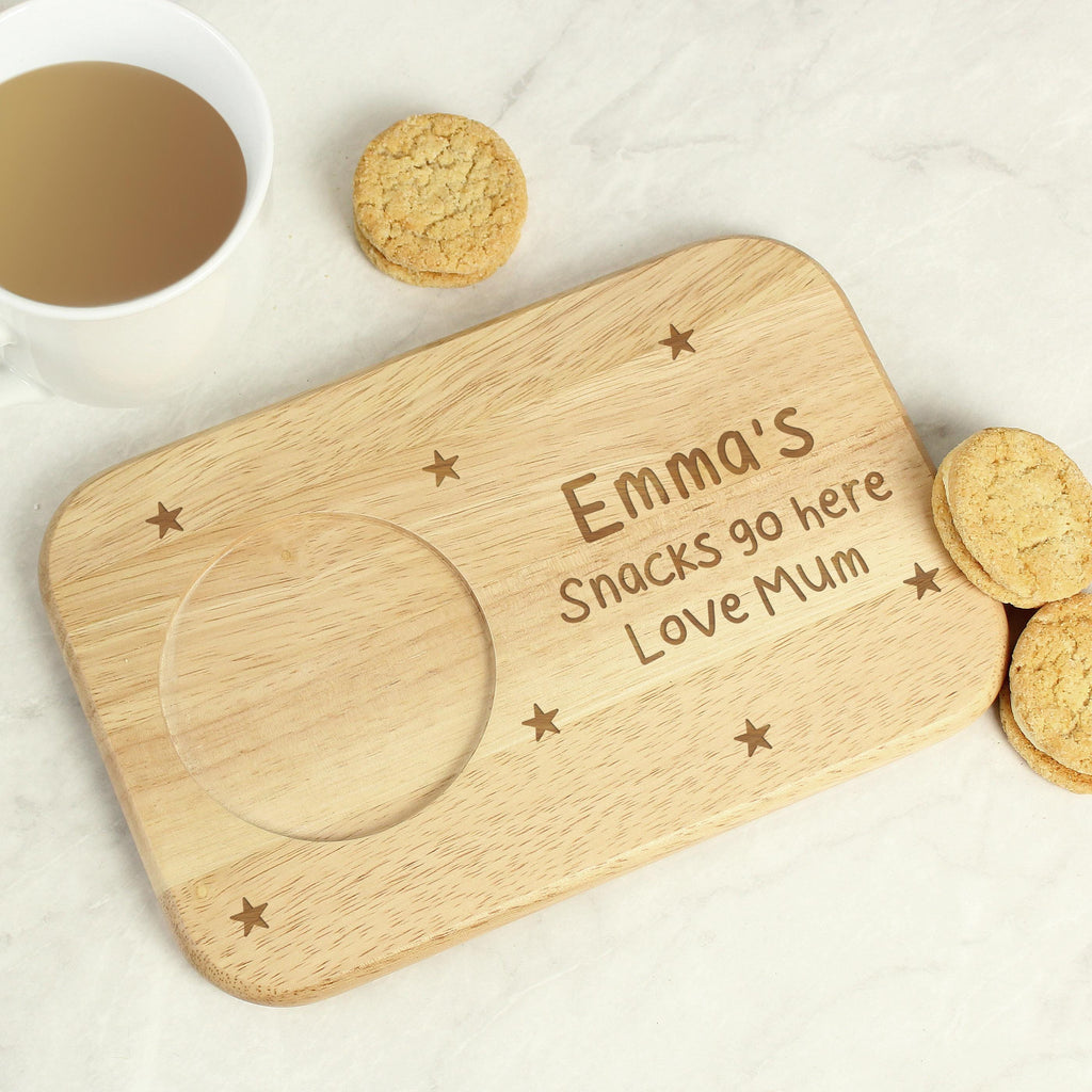 Personalised Stars Coaster Tray | Tea & Biscuit Holder | Great Gift for Birthdays & Christmas | Inspired Creative Gifts
