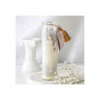 Aphrodite Goddess Tube Candle with Rose Quartz Crystals