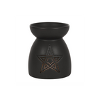 Black Pentagram Cut Out Oil Burner