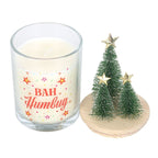 Bah Humbug Orange & Clove Glass Candle with Tree | Inspired Creative Gifts | UK Supplier