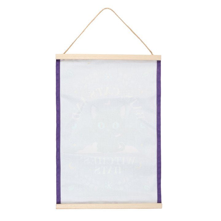 Bats, Cats and Witches Hats Fabric Wall Hanging | Inspired Creative Gifts | UK Supplier