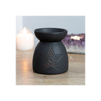 Black Pentagram Cut Out Oil Burner