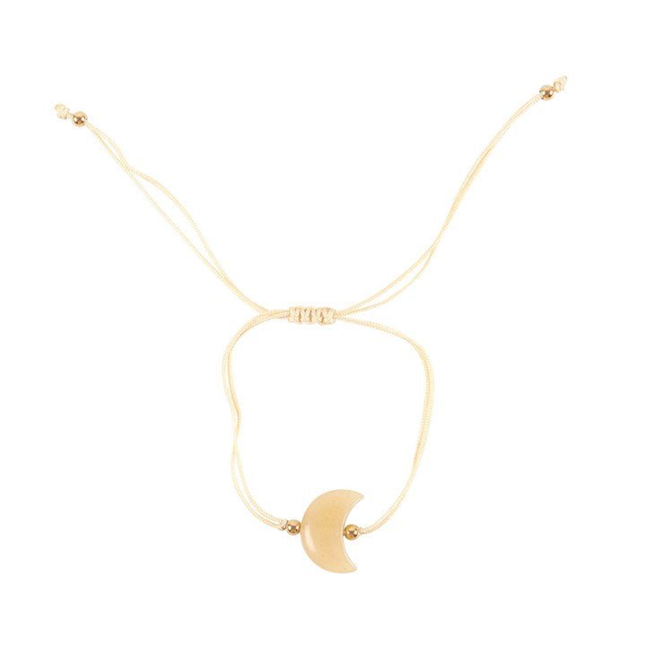 Be Brave Yellow Jade Crystal Moon Bracelet | Inspired Creative Gifts | UK Supplier