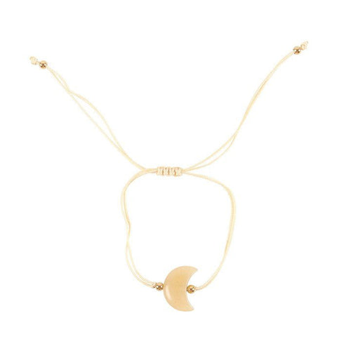 Be Brave Yellow Jade Crystal Moon Bracelet | Inspired Creative Gifts | UK Supplier