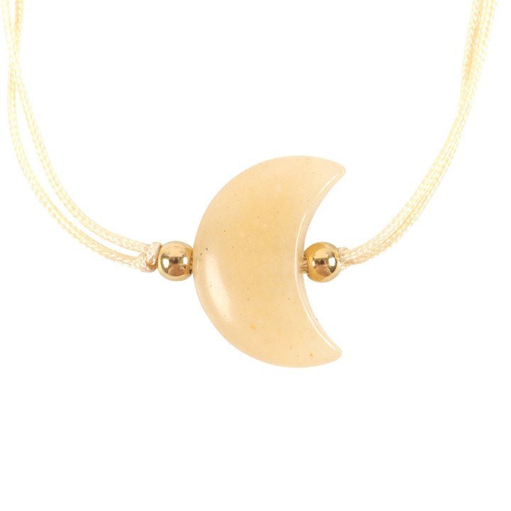 Be Brave Yellow Jade Crystal Moon Bracelet | Inspired Creative Gifts | UK Supplier