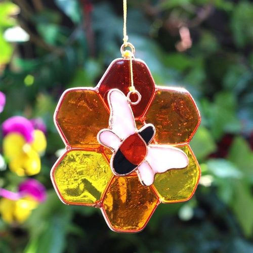 Bee and Honeycomb Suncatcher | Inspired Creative Gifts | UK Supplier
