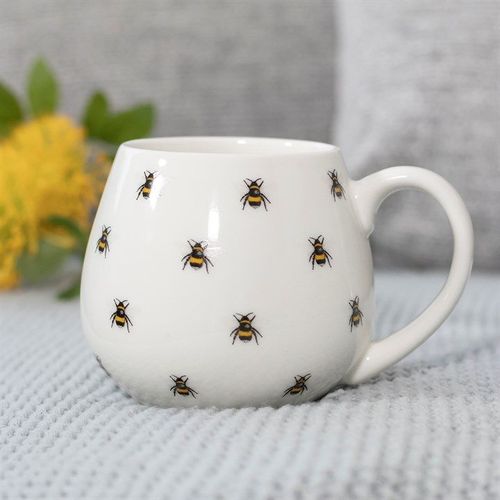 Bee Print Rounded Mug | Inspired Creative Gifts | UK Supplier