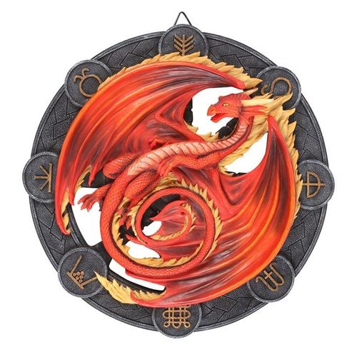 Beltane Dragon Resin Wall Plaque by Anne Stokes | Inspired Creative Gifts | UK Supplier