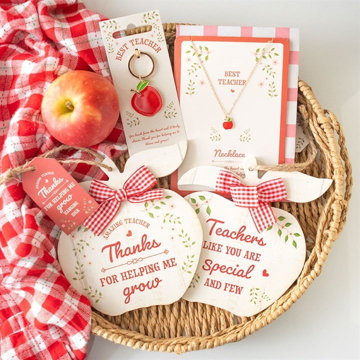 Best Teacher Apple Keyring | Inspired Creative Gifts | UK Supplier