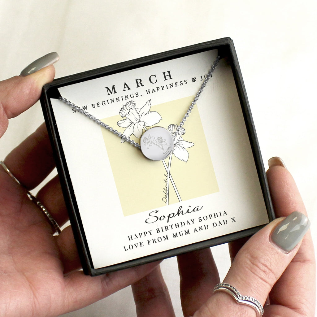 Birth Flower Necklace and Box | Personalized Gift for any Birthday | Inspired Creative Gifts