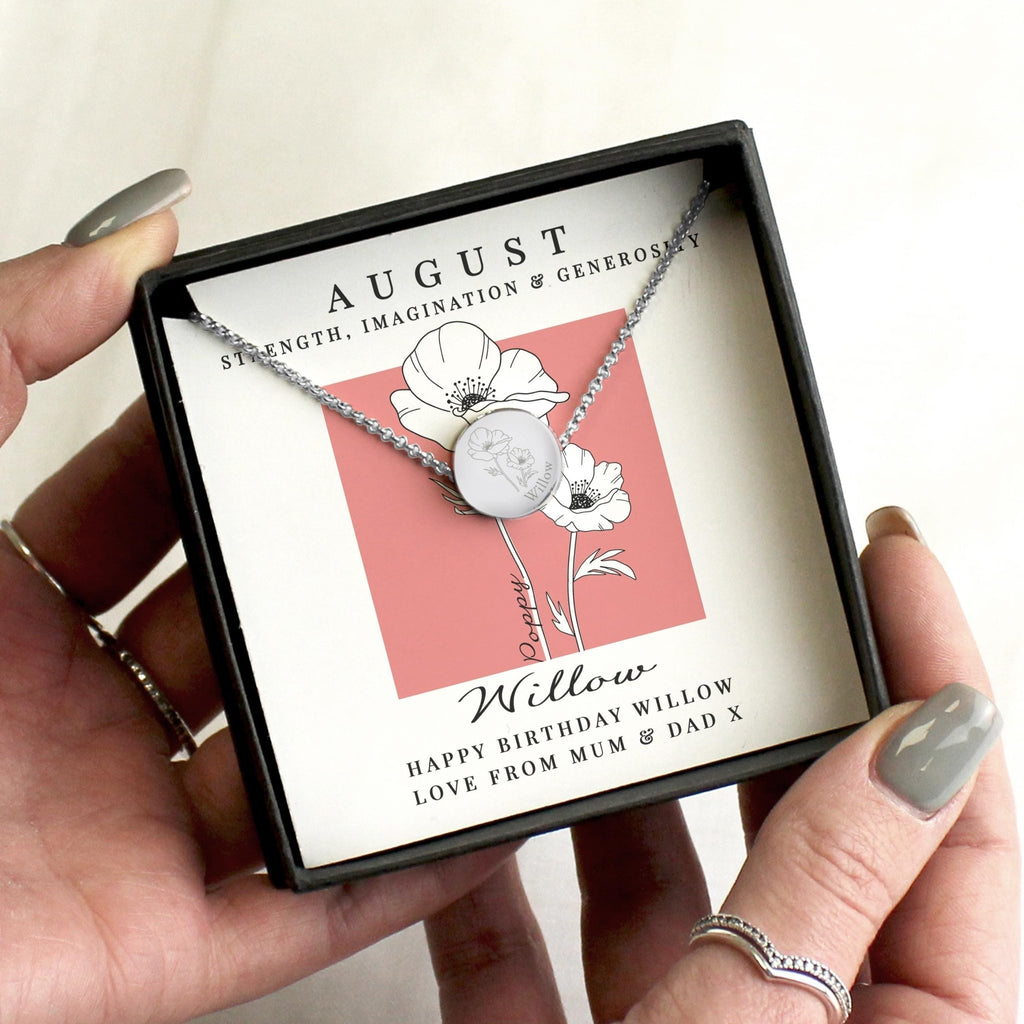Birth Flower Necklace and Box | Personalized Gift for any Birthday | Inspired Creative Gifts