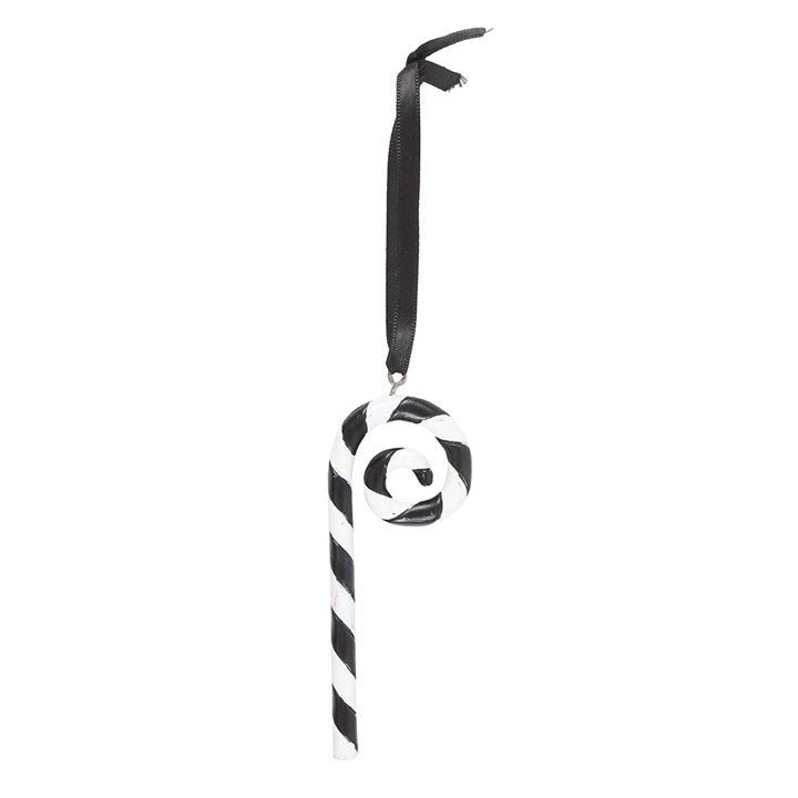 Black and White Candy Cane Hanging Ornament | Inspired Creative Gifts | UK Supplier