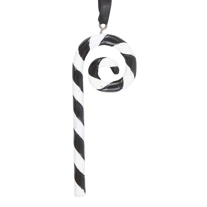 Black and White Candy Cane Hanging Ornament | Inspired Creative Gifts | UK Supplier