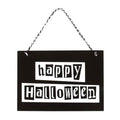 Black and White Happy Halloween Hanging Sign | Inspired Creative Gifts | UK Supplier