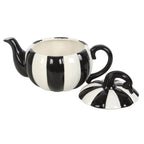 Black and White Striped Pumpkin Teapot | Inspired Creative Gifts | UK Supplier