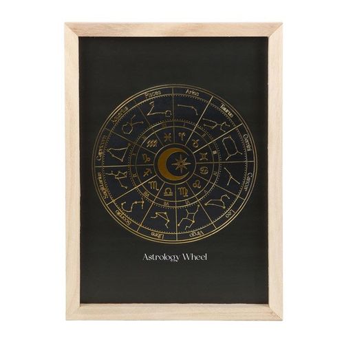 Black Astrology Wheel Framed Wall Art Print | Inspired Creative Gifts | UK Supplier