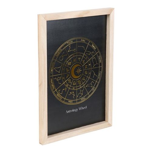 Black Astrology Wheel Framed Wall Art Print | Inspired Creative Gifts | UK Supplier
