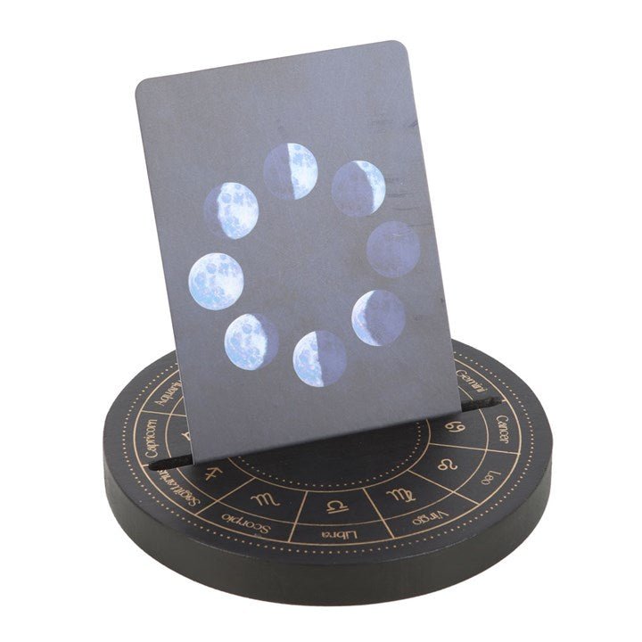 Black Astrology Wheel Tarot Card Stand | Inspired Creative Gifts | UK Supplier