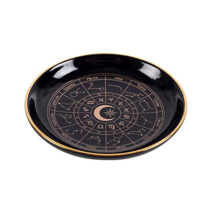 Black Astrology Wheel Trinket Dish | Inspired Creative Gifts | UK Supplier