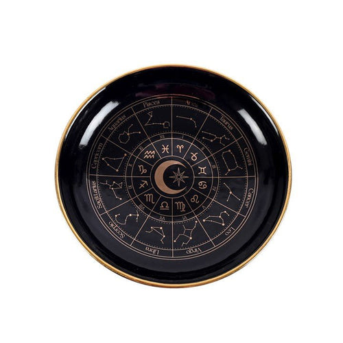 Black Astrology Wheel Trinket Dish | Inspired Creative Gifts | UK Supplier